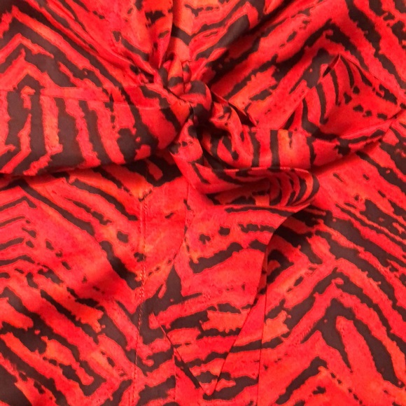 Rachel Zoe Animal Print Abstract Silk Blouse - Picture 6 of 7